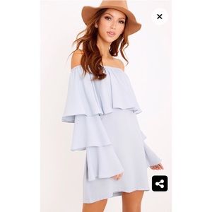 *NWT Pretty Little Thing Off-Shoulder Bardot Dress